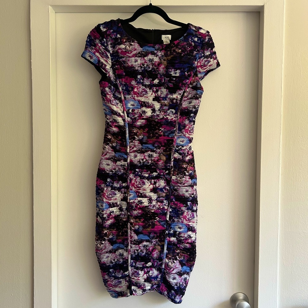 NWT Cache floral ruched dress